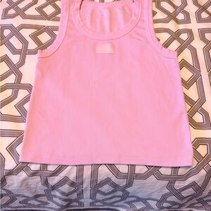 Daily Drills Pink Ribbed Tank